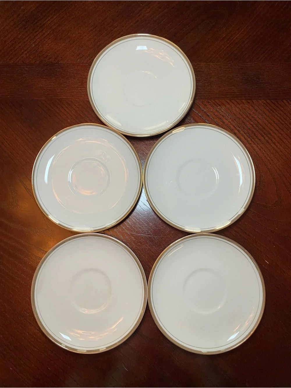 Royalton China Co Translucent Porcelain Fine China Set of 5 Saucers